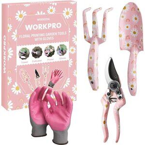 Aluminum Garden Tool Set,4PCS Heavy Duty Gardening Tools with Box Include Trowel